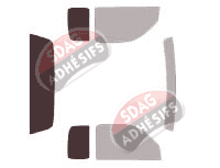 Gabarit vitrage - kit 3/4 arrière - Toyota Tacoma (1) Extended Cab Pick-up 2 portes (1995 - 2004)