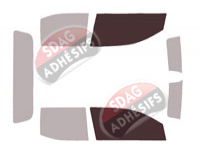Gabarit vitrage - kit 3/4 arrière - Toyota Tacoma (4) Pick-up 4 portes (depuis 2024)