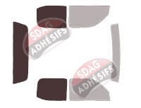 Gabarit vitrage - kit 3/4 arrière - Toyota Tacoma (1) Pick-up 4 portes (1995 - 2004) Gabarit vitrage - kit 3/4 arrière - Toyota Tacoma (1) Pick-up 4 portes (1995 - 2004)