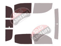 Gabarit vitrage - kit 3/4 arrière - Toyota Tacoma (3) Quad Cab Pick-up 4 portes (2015 - 2023) Gabarit vitrage - kit 3/4 arrière - Toyota Tacoma (3) Quad Cab Pick-up 4 portes (2015 - 2023)