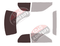Gabarit vitrage - kit 3/4 arrière - Toyota Tercel (4) Coupe 2 portes (1991 - 1994)