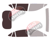 Gabarit vitrage - kit 3/4 arrière - Toyota Venza (2) 5 portes (depuis 2020)
