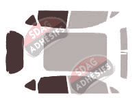 Gabarit vitrage - kit 3/4 arrière - Toyota Verso (1) S 5 portes (2011 - 2016)
