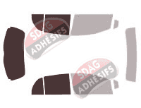 Gabarit vitrage - kit 3/4 arrière - Daihatsu Charade (3) 5 portes (2011 - 2013) Gabarit vitrage - kit 3/4 arrière - Daihatsu Charade (3) 5 portes (2011 - 2013)