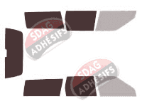 Gabarit vitrage - kit 3/4 arrière - Volvo 850 Break 5 portes (1991 - 1998)