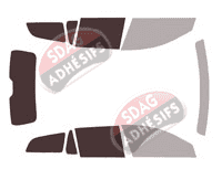 Gabarit vitrage - kit 3/4 arrière - Volvo V60 (2) Estate Break 5 portes (depuis 2019) Gabarit vitrage - kit 3/4 arrière - Volvo V60 (2) Estate Break 5 portes (depuis 2019)