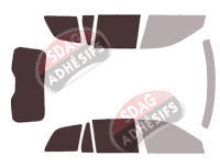 Gabarit vitrage - kit 3/4 arrière - Volvo XC90 (2) 5 portes (2015 - 2025)