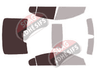 Gabarit vitrage - kit 3/4 arrière - Volvo S60 (2) Berline 4 portes (2010 - 2018)