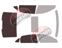 Gabarit vitrage - kit 3/4 arrière - Volvo S90 (1) Longue Berline 4 portes (2016 - 2025) Gabarit vitrage - kit 3/4 arrière - Volvo S90 (1) Longue Berline 4 portes (2016 - 2025)
