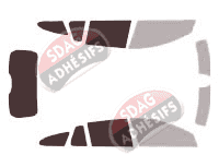 Gabarit vitrage - kit 3/4 arrière - Volvo V60 (1) Estate Break 5 portes (2010 - 2018) Gabarit vitrage - kit 3/4 arrière - Volvo V60 (1) Estate Break 5 portes (2010 - 2018)