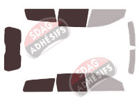 Gabarit vitrage - kit 3/4 arrière - Volvo XC70 (3) 5 portes (2007 - 2017)
