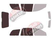 Gabarit vitrage - kit 3/4 arrière - Volvo XC90 (1) 5 portes (2002 - 2014)