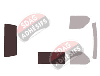 Gabarit vitrage - kit 3/4 arrière - Volkswagen Transporter T4 (4) Utilitaire 4 portes (1990 - 2003)