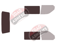 Gabarit vitrage - kit 3/4 arrière - Volkswagen Transporter T5 (5) Utilitaire 4 portes (2003 - 2015) Gabarit vitrage - kit 3/4 arrière - Volkswagen Transporter T5 (5) Utilitaire 4 portes (2003 - 2015)