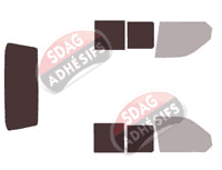 Gabarit vitrage - kit 3/4 arrière - Volkswagen Transporter T5 (5) Utilitaire 5 portes (2003 - 2015) Gabarit vitrage - kit 3/4 arrière - Volkswagen Transporter T5 (5) Utilitaire 5 portes (2003 - 2015)