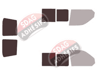 Gabarit vitrage - kit 3/4 arrière - Volkswagen Transporter T5 (5) Utilitaire 6 portes (2003 - 2015) Gabarit vitrage - kit 3/4 arrière - Volkswagen Transporter T5 (5) Utilitaire 6 portes (2003 - 2015)