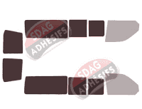 Gabarit vitrage - kit 3/4 arrière - Volkswagen Transporter T5 (5) Long 6 portes (2003 - 2015) Gabarit vitrage - kit 3/4 arrière - Volkswagen Transporter T5 (5) Long 6 portes (2003 - 2015)