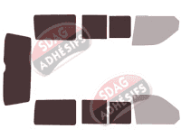 Gabarit vitrage - kit 3/4 arrière - Volkswagen Transporter T5 (5) Court 5 portes (2003 - 2015) Gabarit vitrage - kit 3/4 arrière - Volkswagen Transporter T5 (5) Court 5 portes (2003 - 2015)