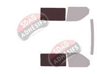 Gabarit vitrage - kit 3/4 arrière - Volkswagen Transporter T6 (6) Utilitaire 4/5 portes (depuis 2015)