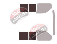 Gabarit vitrage - kit 3/4 arrière - Volkswagen Transporter T6 (6) Utilitaire 4/5 portes (depuis 2015)