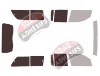 Gabarit vitrage - kit 3/4 arrière - Volkswagen Amarok (1) Hard Top 5 portes (2010 - 2020) Gabarit vitrage - kit 3/4 arrière - Volkswagen Amarok (1) Hard Top 5 portes (2010 - 2020)