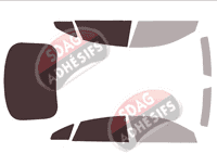 Gabarit vitrage - kit 3/4 arrière - Volkswagen Arteon Berline 4 portes (depuis 2017)
