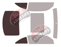 Gabarit vitrage - kit 3/4 arrière - Volkswagen Beetle (3) Coccinelle 3 portes (2011 - 2018)