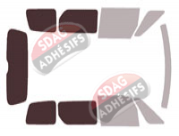 Gabarit vitrage - kit 3/4 arrière - Volkswagen id-Buzz (1) 5 portes (depuis 2023)