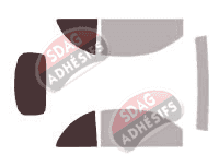 Gabarit vitrage - kit 3/4 arrière - Volkswagen New Beetle (2) Cabriolet 2 portes (2003 - 2011)
