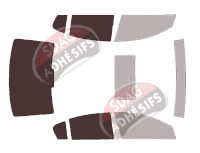 Gabarit vitrage - kit 3/4 arrière - Volkswagen Passat (7) Berline 4 portes (2010 - 2014)