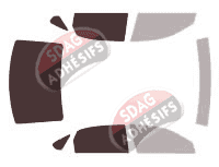 Gabarit vitrage - kit 3/4 arrière - Volkswagen Passat (7) Berline 4 portes (2011 - 2020) Gabarit vitrage - kit 3/4 arrière - Volkswagen Passat (7) Berline 4 portes (2011 - 2020)