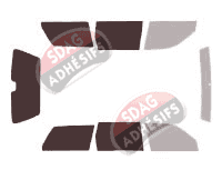 Gabarit vitrage - kit 3/4 arrière - Volkswagen Passat (4) Break 5 portes (1988 - 1996) Gabarit vitrage - kit 3/4 arrière - Volkswagen Passat (4) Break 5 portes (1988 - 1996)