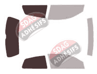 Gabarit vitrage - kit 3/4 arrière - Volkswagen Polo (4) 3 portes (2002 - 2009) Gabarit vitrage - kit 3/4 arrière - Volkswagen Polo (4) 3 portes (2002 - 2009)