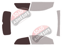 Gabarit vitrage - kit 3/4 arrière - Volkswagen Polo (5) 3 portes (2009 - 2017) Gabarit vitrage - kit 3/4 arrière - Volkswagen Polo (5) 3 portes (2009 - 2017)