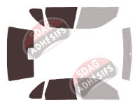 Gabarit vitrage - kit 3/4 arrière - Volkswagen Polo (3) Classic Berline 4 portes (1994 - 2000) Gabarit vitrage - kit 3/4 arrière - Volkswagen Polo (3) Classic Berline 4 portes (1994 - 2000)