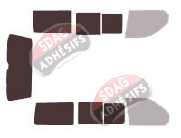 Gabarit vitrage - kit 3/4 arrière - Volkswagen Transporter T5 (5) Starline 4 portes (2003 - 2015) Gabarit vitrage - kit 3/4 arrière - Volkswagen Transporter T5 (5) Starline 4 portes (2003 - 2015)