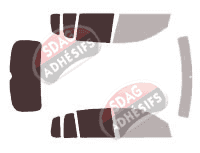 Gabarit vitrage - kit 3/4 arrière - Volkswagen Tiguan (1) 5 portes (2007 - 2016) Gabarit vitrage - kit 3/4 arrière - Volkswagen Tiguan (1) 5 portes (2007 - 2016)