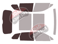 Gabarit vitrage - kit 3/4 arrière - Volkswagen Touareg (3) 5 portes (depuis 2019)