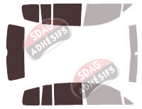 Gabarit vitrage - kit 3/4 arrière - Volkswagen Touran (2) 5 portes (2010 - 2015) Gabarit vitrage - kit 3/4 arrière - Volkswagen Touran (2) 5 portes (2010 - 2015)