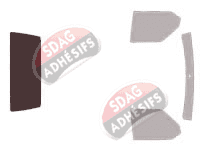 Gabarit vitrage - kit 3/4 arrière - Volkswagen Transporter T4 (4) Court Ou Long Utilitaire 4 portes (1990 - 2003)