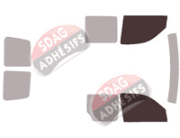 Gabarit vitrage - kit vitres avant - Peugeot Partner (1) Utilitaire 5 portes (1998 - 2006) Gabarit vitrage - kit vitres avant - Peugeot Partner (1) Utilitaire 5 portes (1998 - 2006)