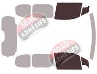 Gabarit vitrage - kit vitres avant - Toyota ProAce City (1) Court 4-5 portes (depuis 2018)
