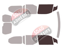 Gabarit vitrage - kit vitres avant - Citroën Berlingo (3) Long 5-6 portes (depuis 2018)