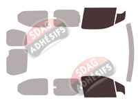 Gabarit vitrage - kit vitres avant - Toyota ProAce City (1) Long 5-6 portes (depuis 2018)