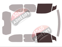 Gabarit vitrage - kit vitres avant - Opel Combo (D) Long 4-5 portes (depuis 2018)