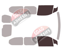 Gabarit vitrage - kit vitres avant - Citroën Berlingo (3) Long 5-6 portes (depuis 2018)