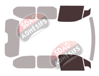 Gabarit vitrage - kit vitres avant - Toyota ProAce City (1) Long 4-5 portes (depuis 2018)