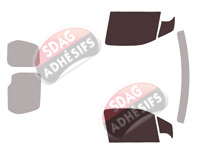 Gabarit vitrage - kit vitres avant - Citroën Berlingo (3) Utilitaire 5-6 portes (depuis 2018)