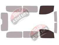 Gabarit vitrage - kit vitres avant - Opel Vivaro (C) Long 4/5 p portes (depuis 2019) Gabarit vitrage - kit vitres avant - Opel Vivaro (C) Long 4/5 p portes (depuis 2019)