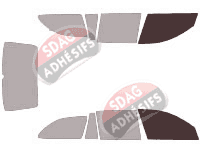 Gabarit vitrage - kit vitres avant - Skoda Octavia (2) Combi Break 5 portes (2005 - 2013)
